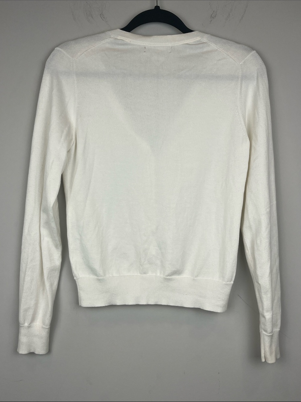 Banana Republic Cardigan Cream Ivory Silk Blend Shank Enamel Buttons Size Small - Picture 5 of 6